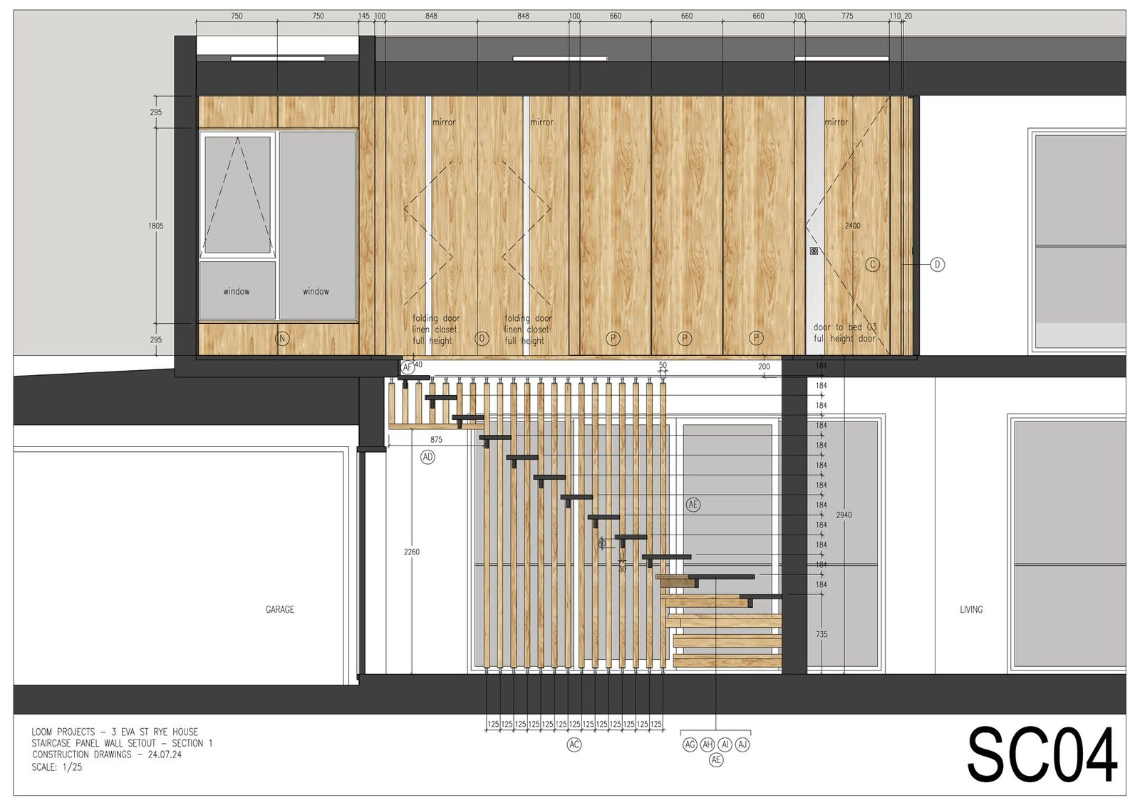 Coastal Residence in Rye — Section at the stairs