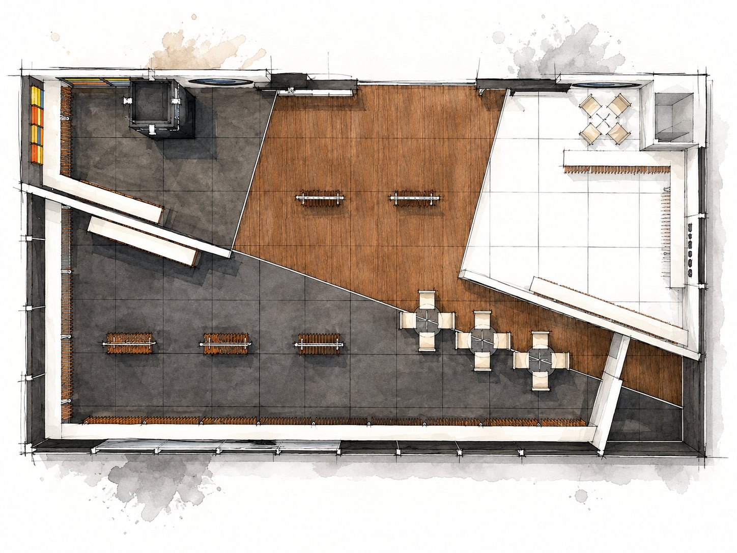 Exhibition stand — Küçükçalık Textiles — stand plan, 2005