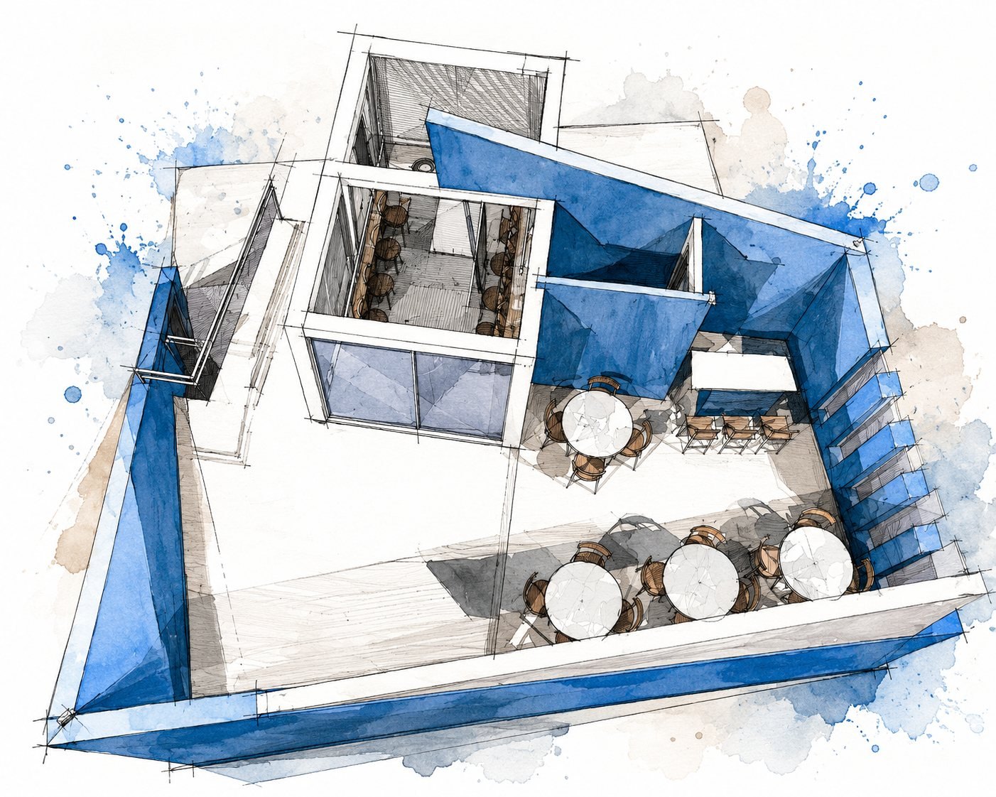 Exhibition stand — Mert Hydraulics & Pneumatics — concept perspective, 2003