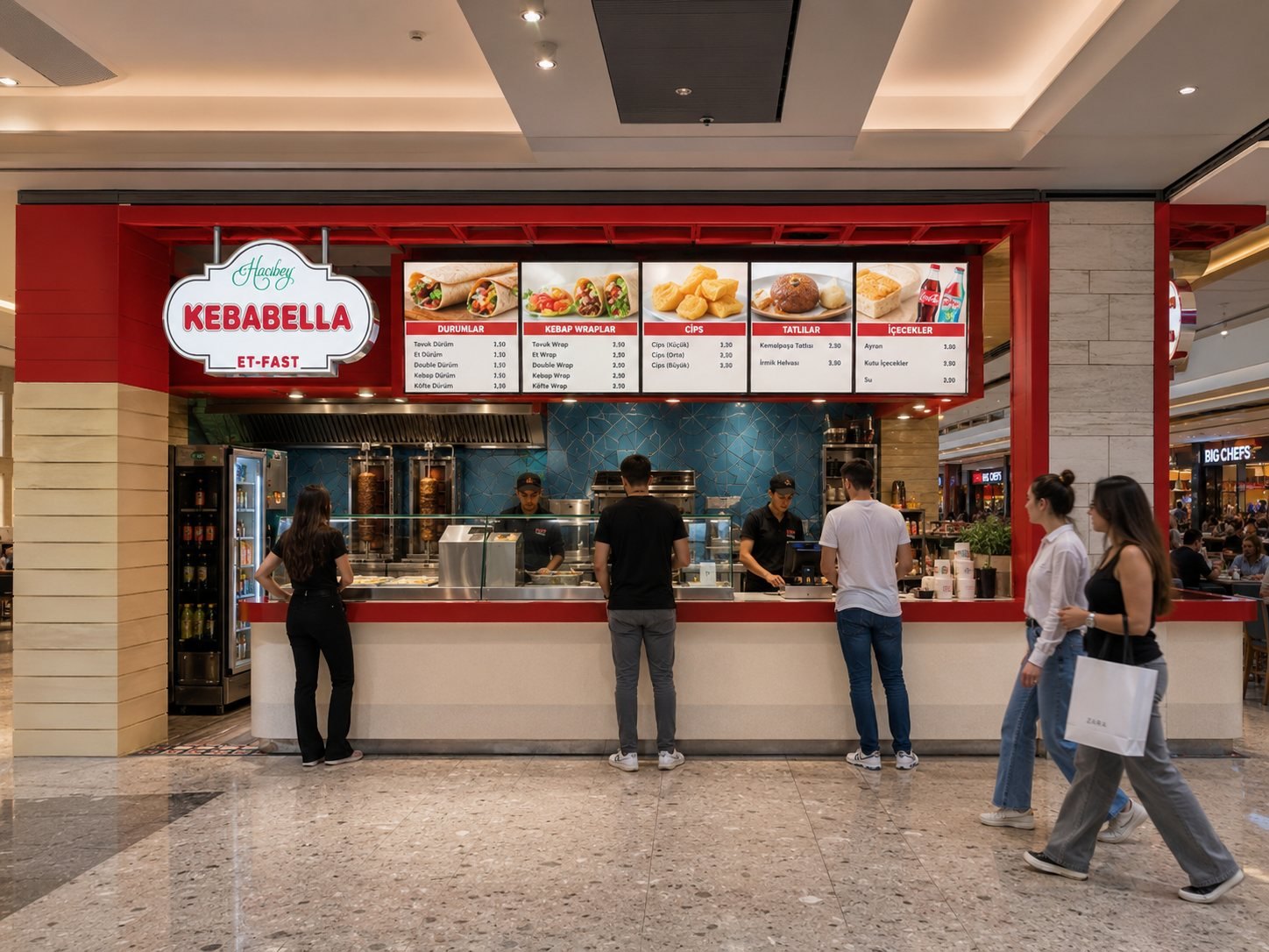 Kebabella Restaurants — Mall kiosk format