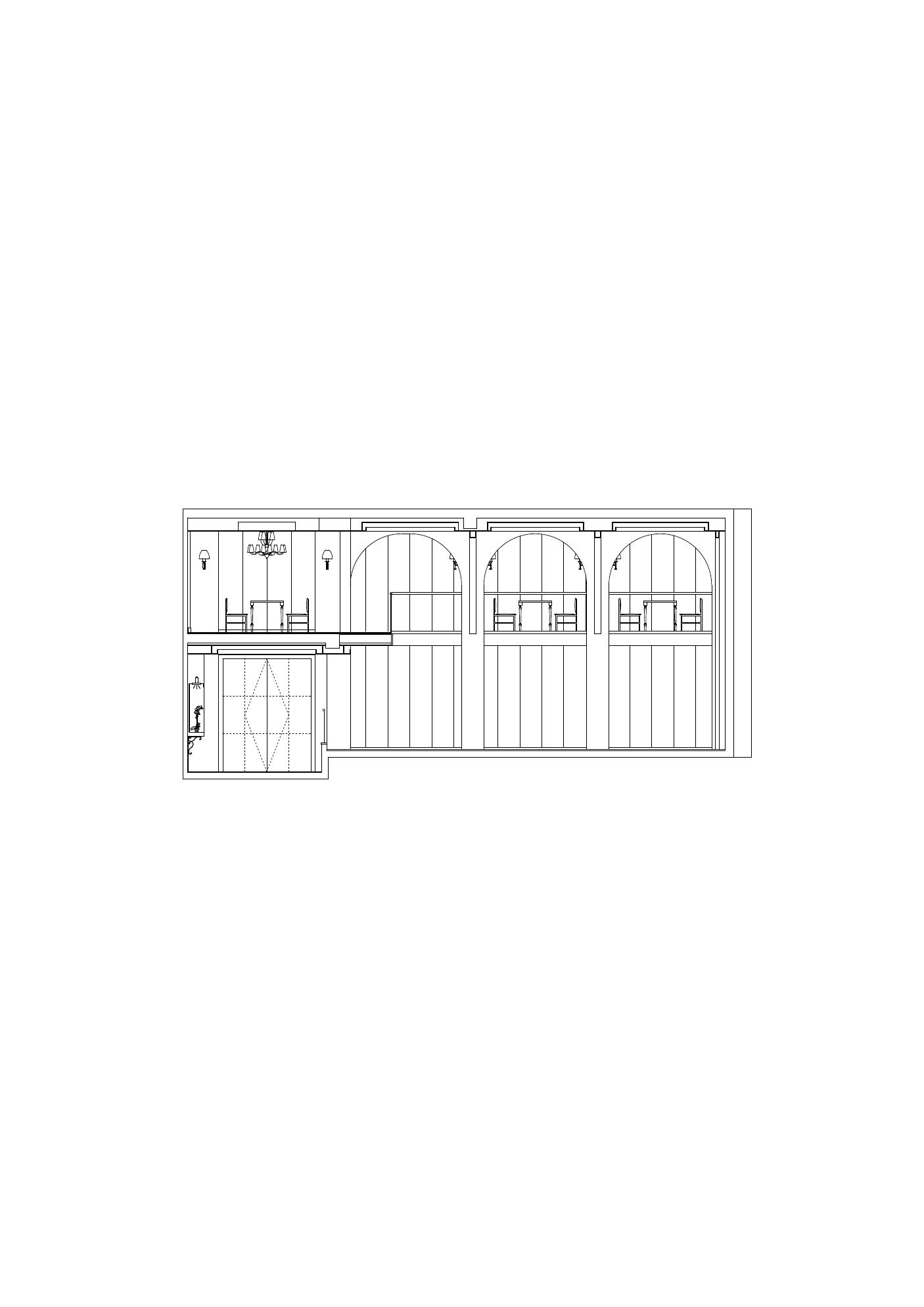 Ottoman Park Hotel — Section — mezzanine and lobby