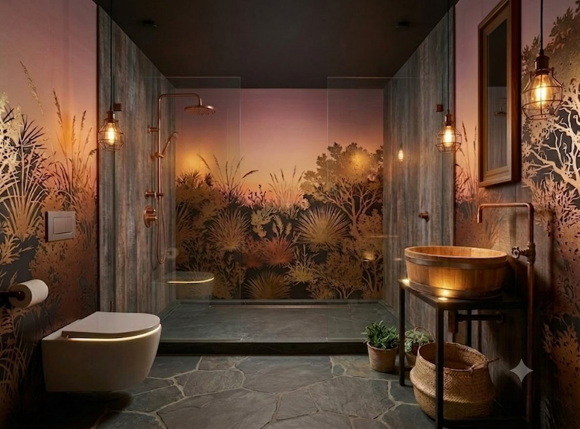 Short-Stay Apartment — Two Concepts — Theme One — bathroom