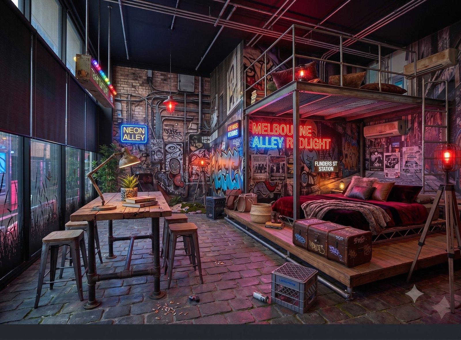 Short-Stay Apartment — Two Concepts — Theme Two — Melbourne Alley