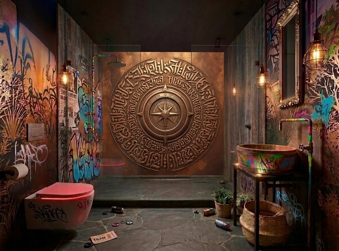 Short-Stay Apartment — Two Concepts — Theme Two — bathroom
